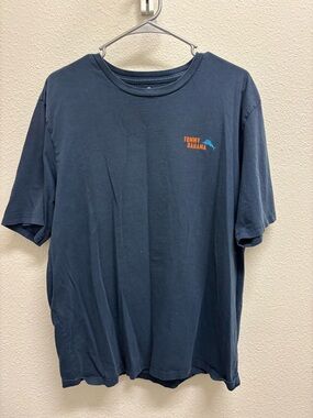 Tommy Bahama Navy Short-Sleeve Tee with Orange Logo